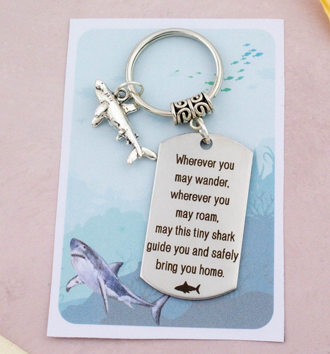 Shark keyring travel gifts - shark, keyring,