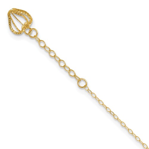 Cavigliera pendente oro - cavigliera, in